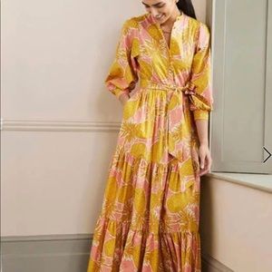 Boden Ava maxi dress pineapple print 10